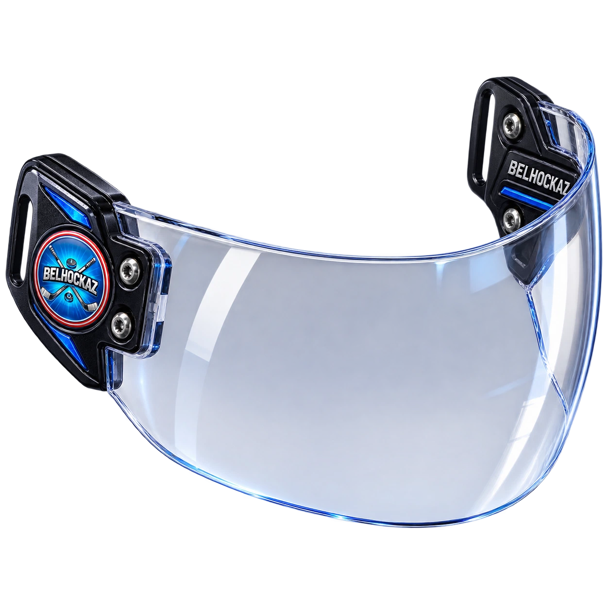 Visière transparente pour casque de hockey