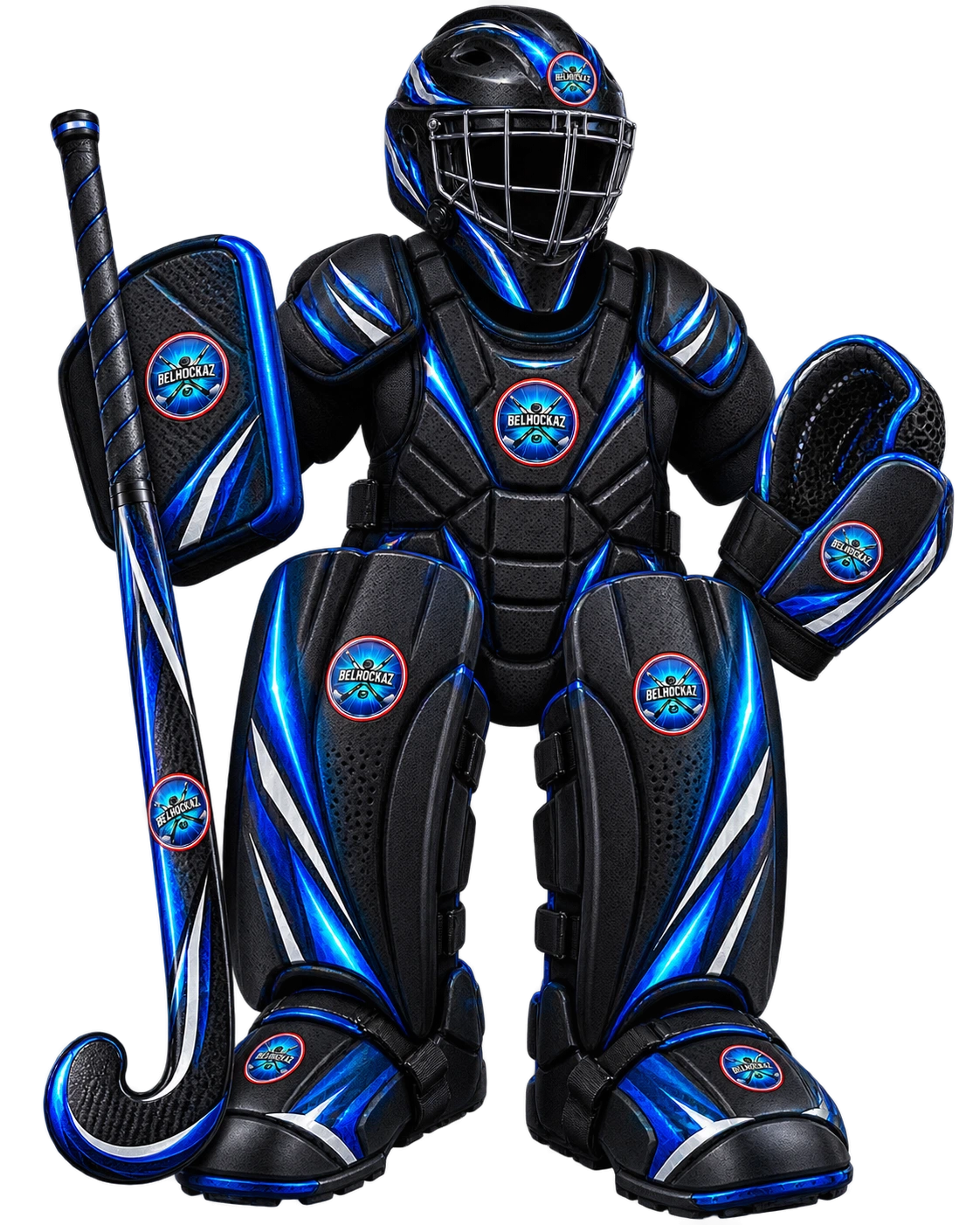 Ensemble complet d’équipement de gardien de hockey sur gazon