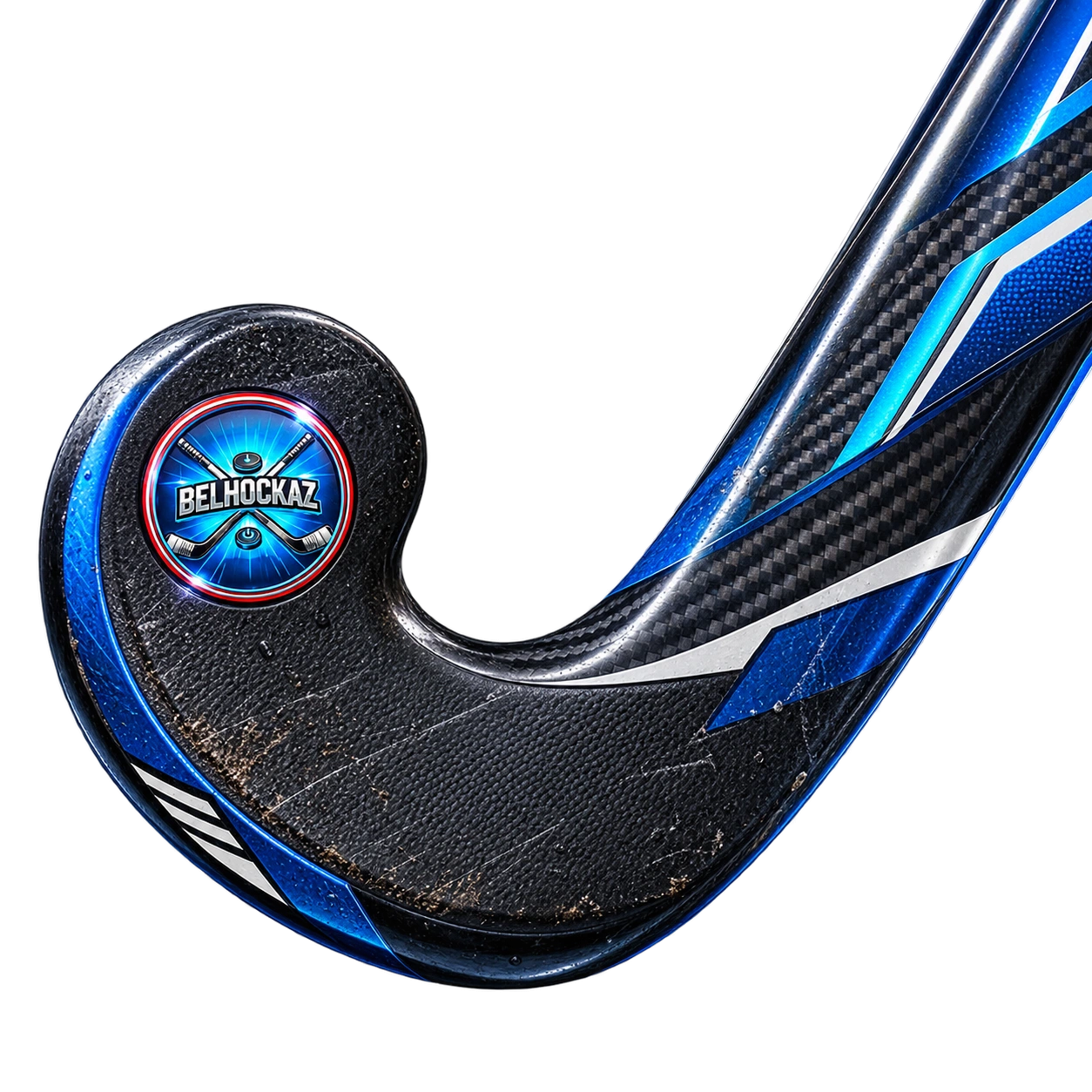 Gros plan sur la tête d’une crosse de hockey sur gazon