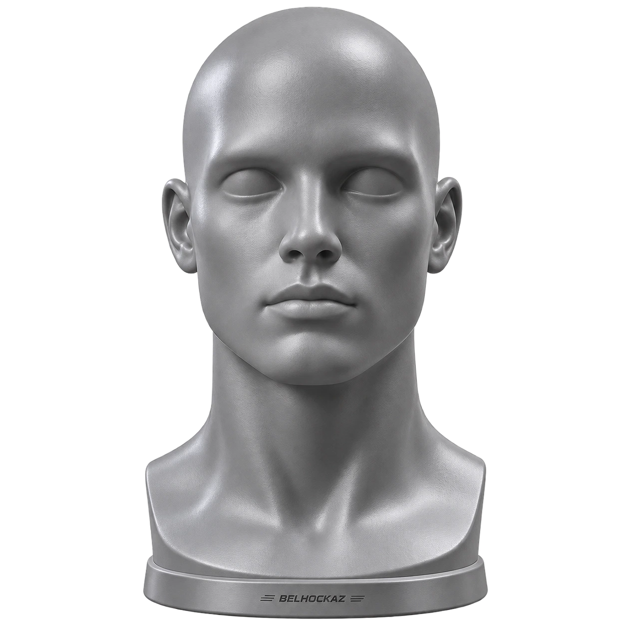 Repères de mesure de la tête vus de face
