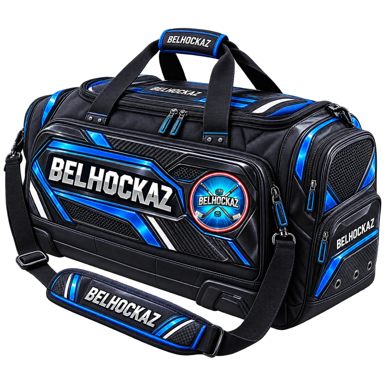Sac contenant l’équipement d’un joueur de hockey