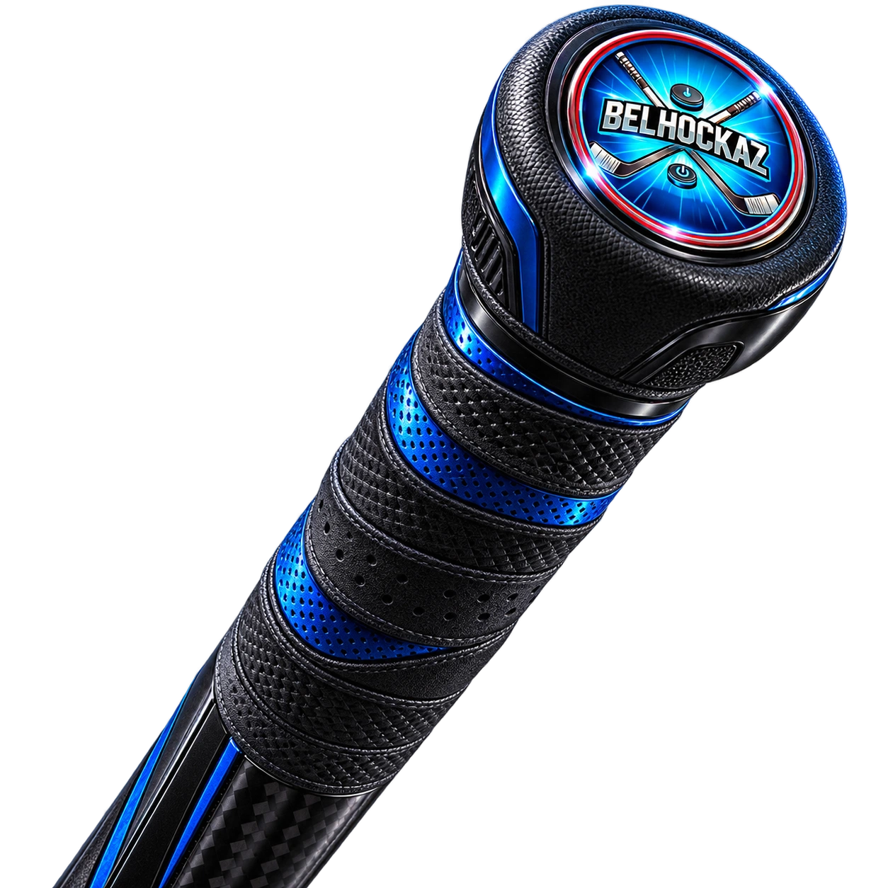 Détail de l’état du grip d’une crosse de hockey
