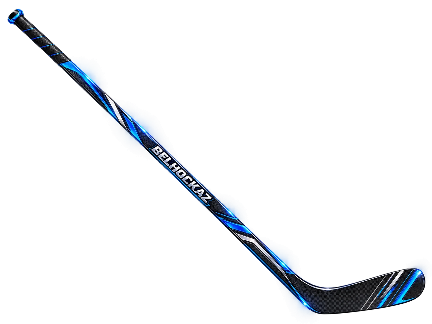 Crosse de hockey sur glace présentée sur toute sa longueur