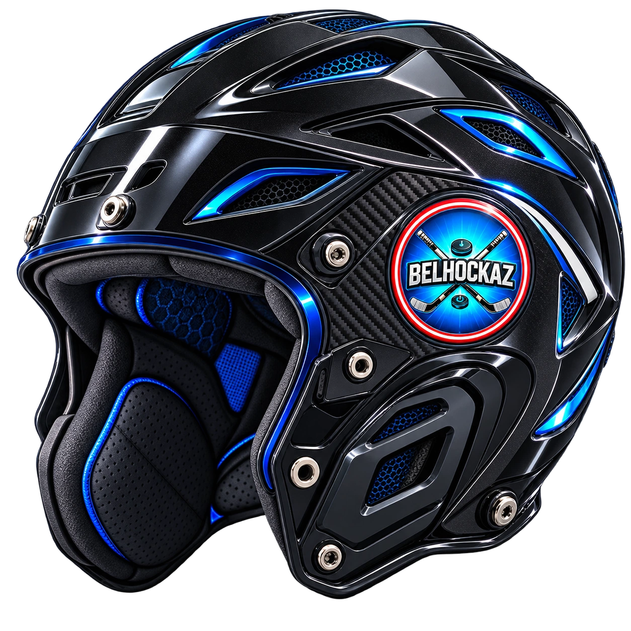 Casque moderne associé au para-hockey de compétition