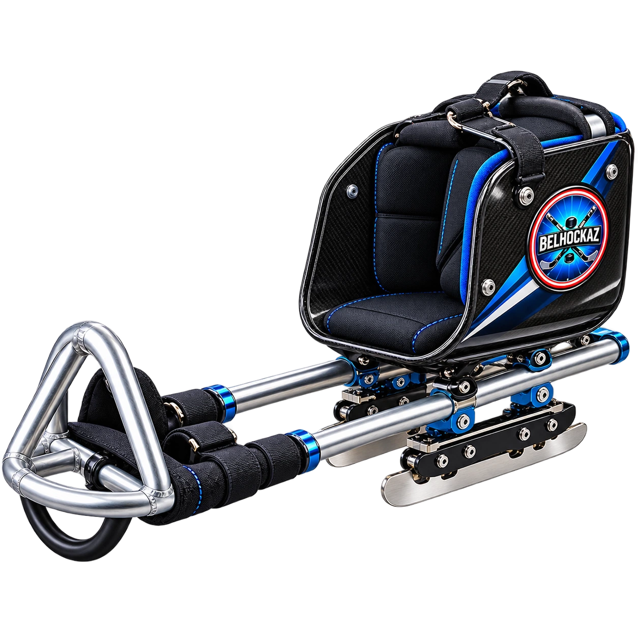 Luge moderne de para-hockey, illustration contemporaine du sport paralympique