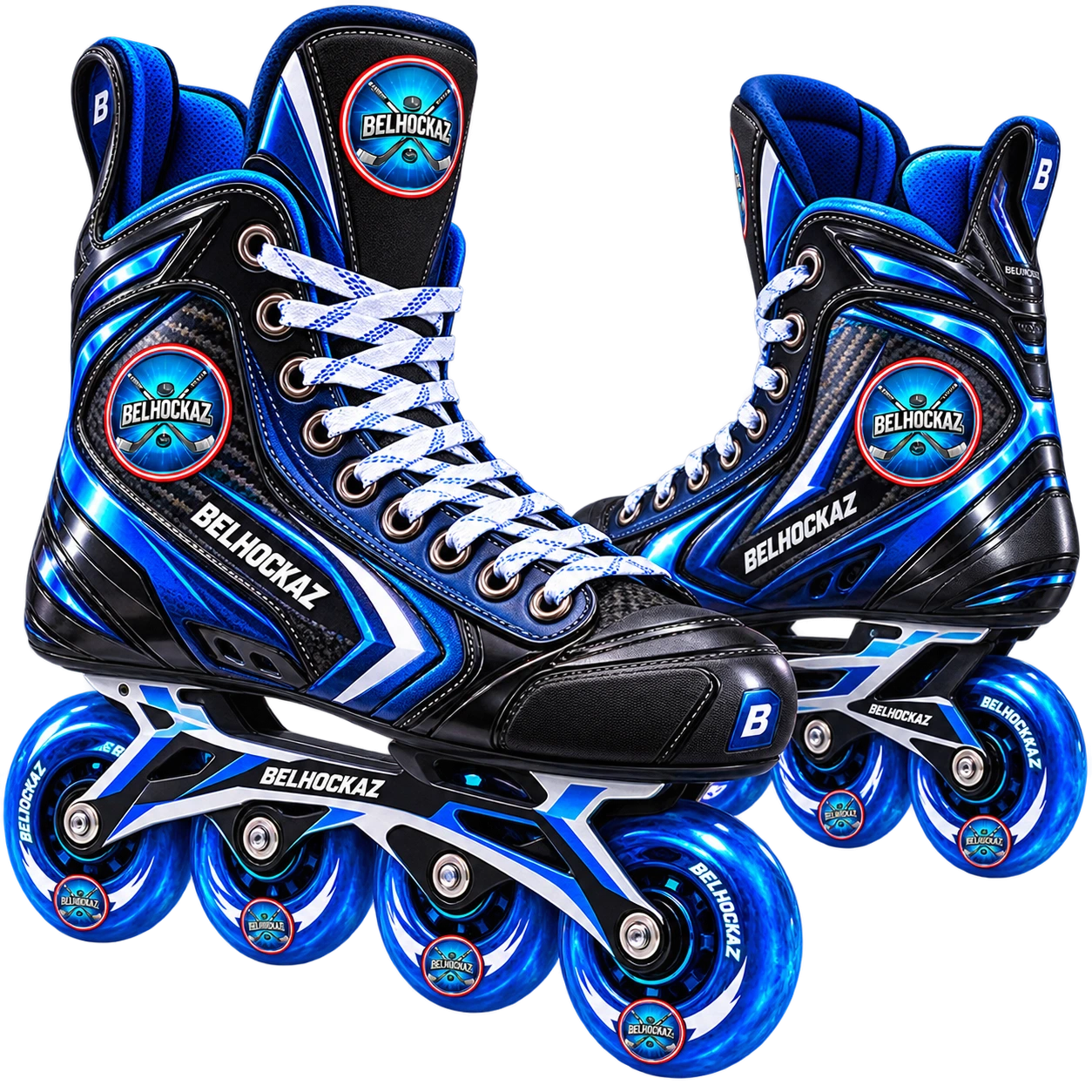 Paire de rollers pour débuter le roller hockey