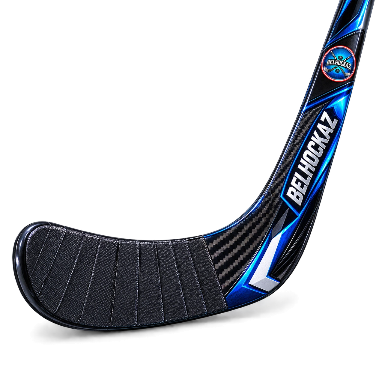 Gros plan sur la palette d’une crosse de roller hockey