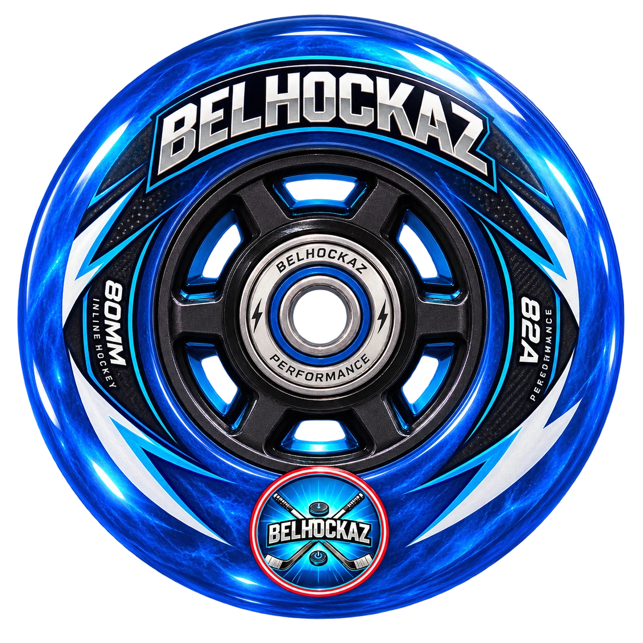 Roue de roller hockey vue en gros plan