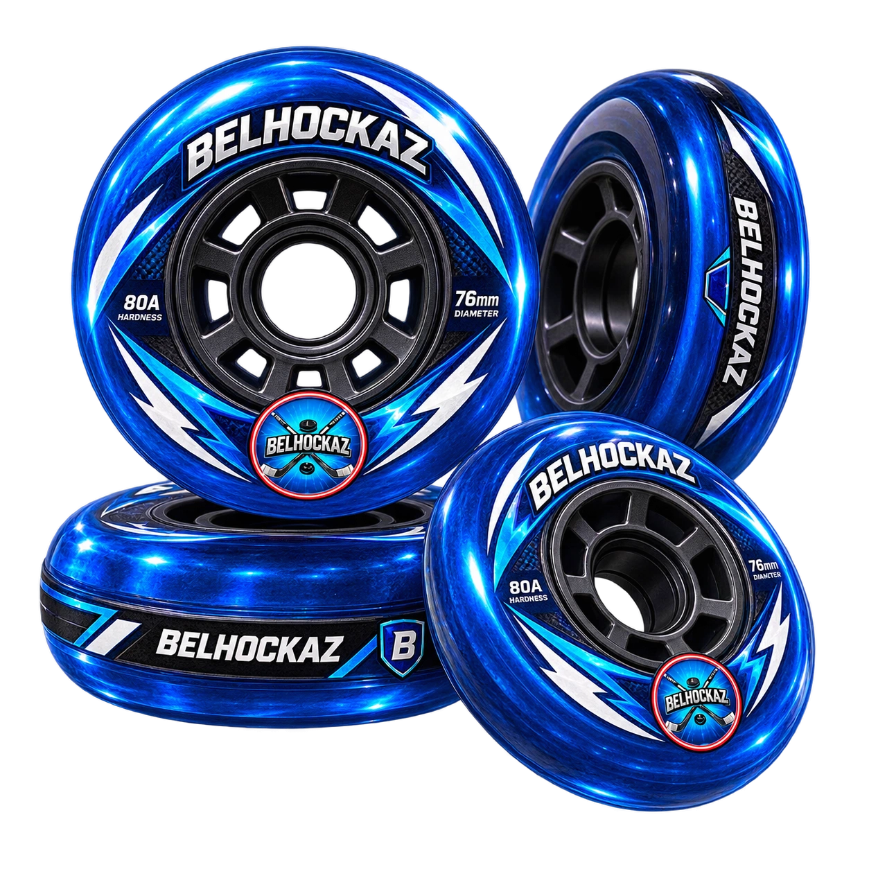 Jeu de roues adapté au roller hockey