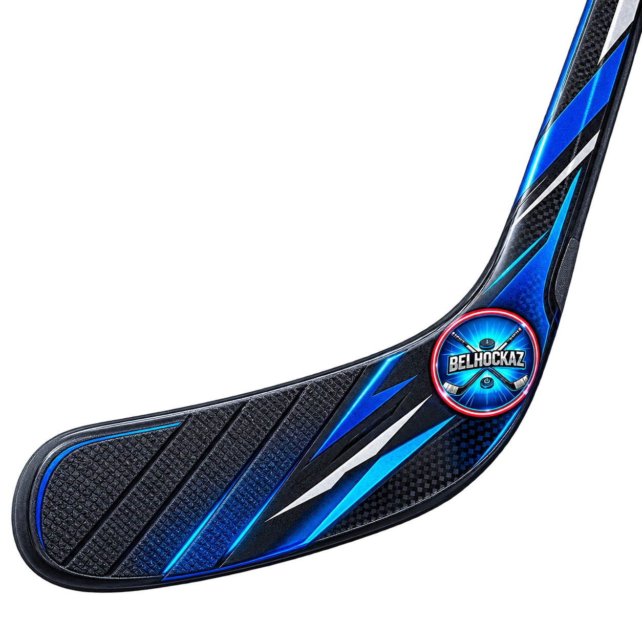Gros plan sur la palette d’une crosse de street hockey